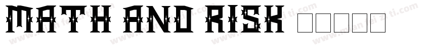 math and risk字体转换